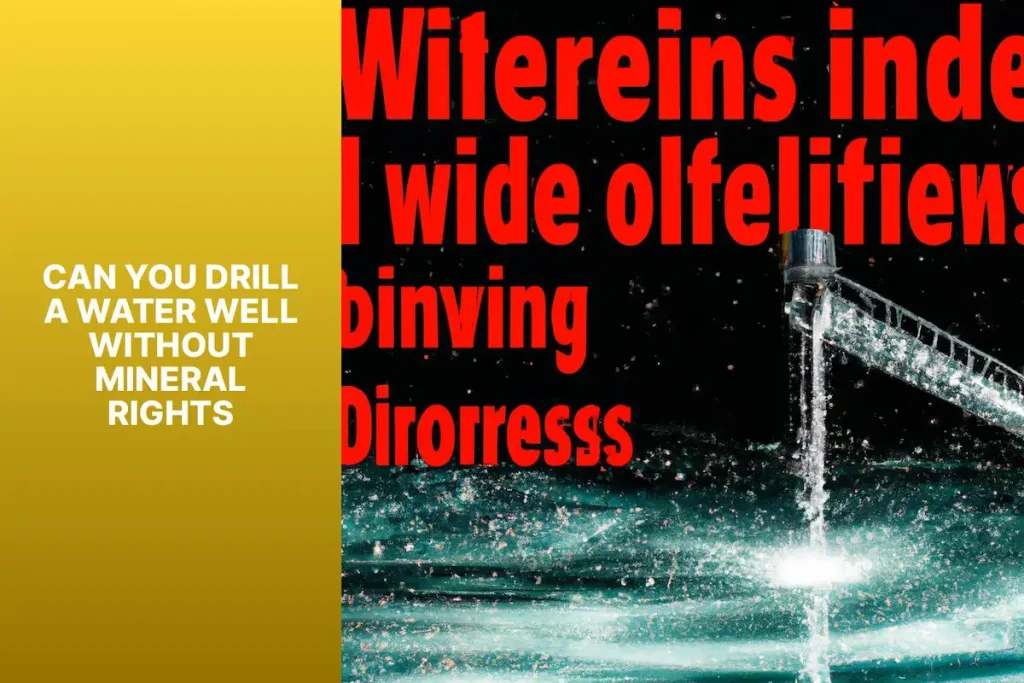 A water well on a property, illustrating the question 'can you drill a water well without mineral rights