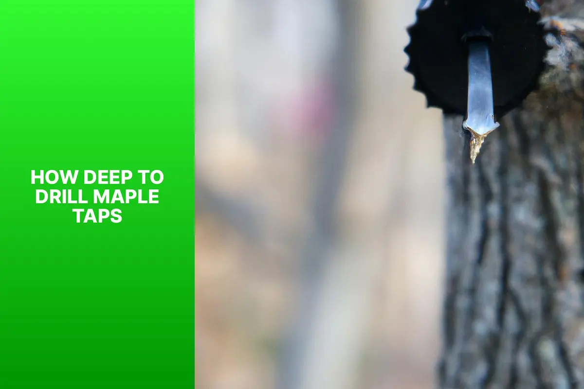 Knowing exactly how deep to drill maple taps is the most important factor in a successful