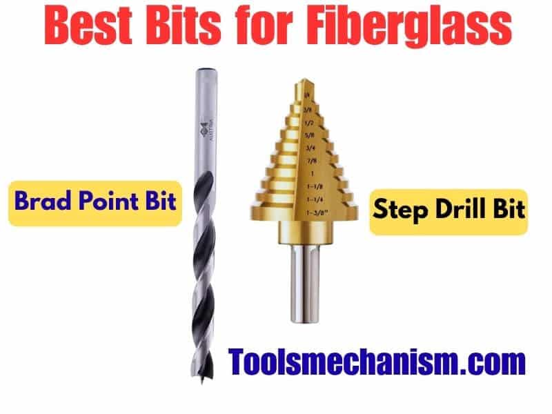 Comparison of Brad Point vs Step Drill Bit for how to drill fiberglass without cracking guide.
Caption: