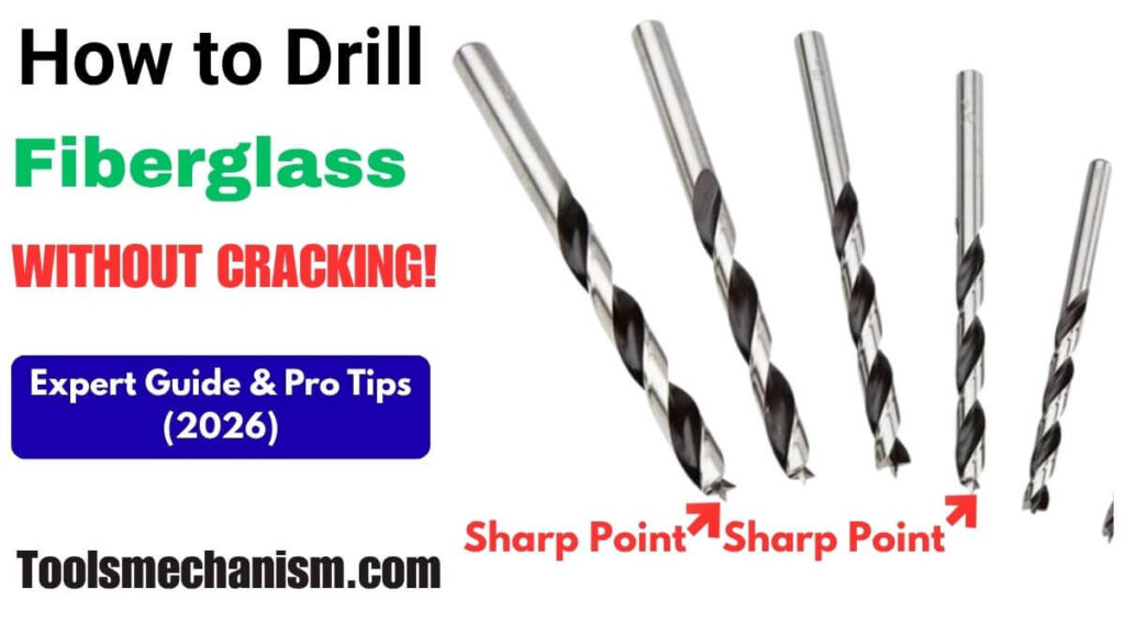 Professional guide on how to drill fiberglass without cracking using brad point bits.