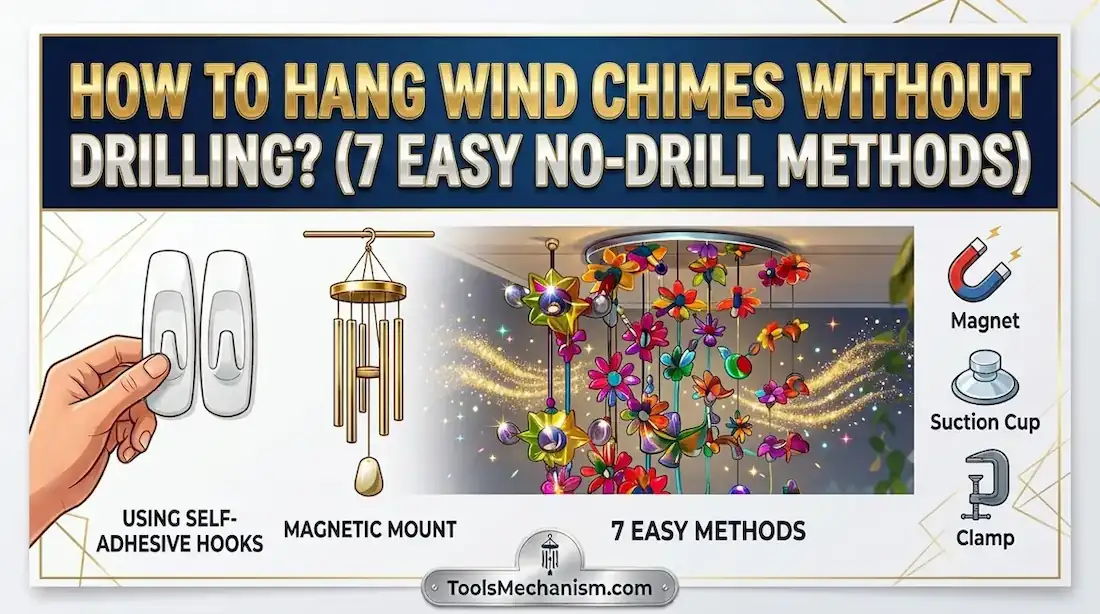 asking how to hang wind chimes without drilling to avoid damaging the ceiling.