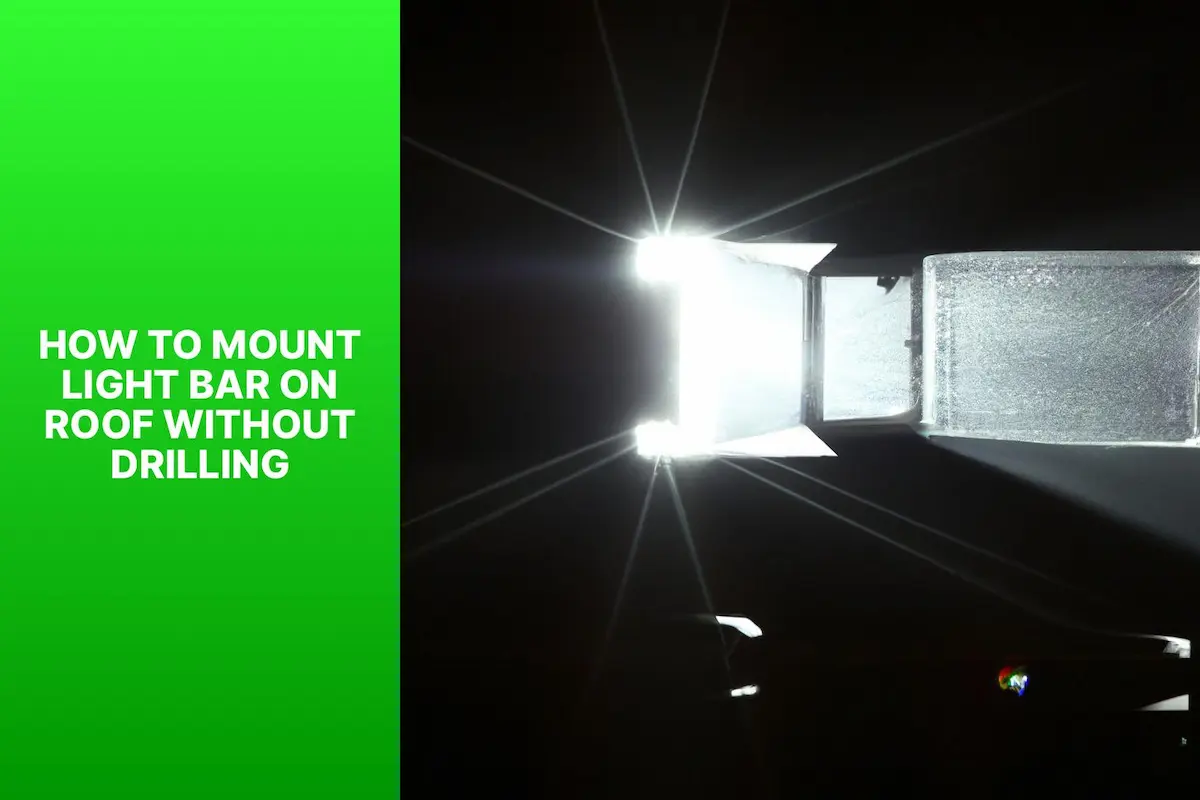 Off-road vehicle showing how to mount light bar on roof without drilling using magnetic brackets.