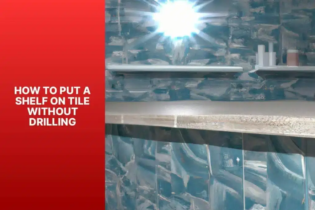 asking how to put a shelf on tile without drilling 