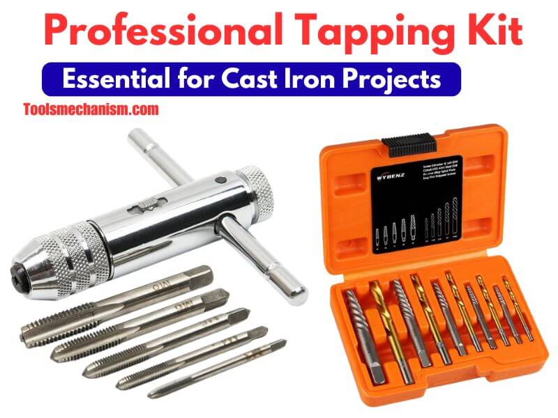 Complete hand tap and wrench set for can you drill and tap cast iron projects.