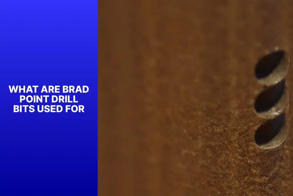 what are brad point drill bits used for compared to standard twist bits.