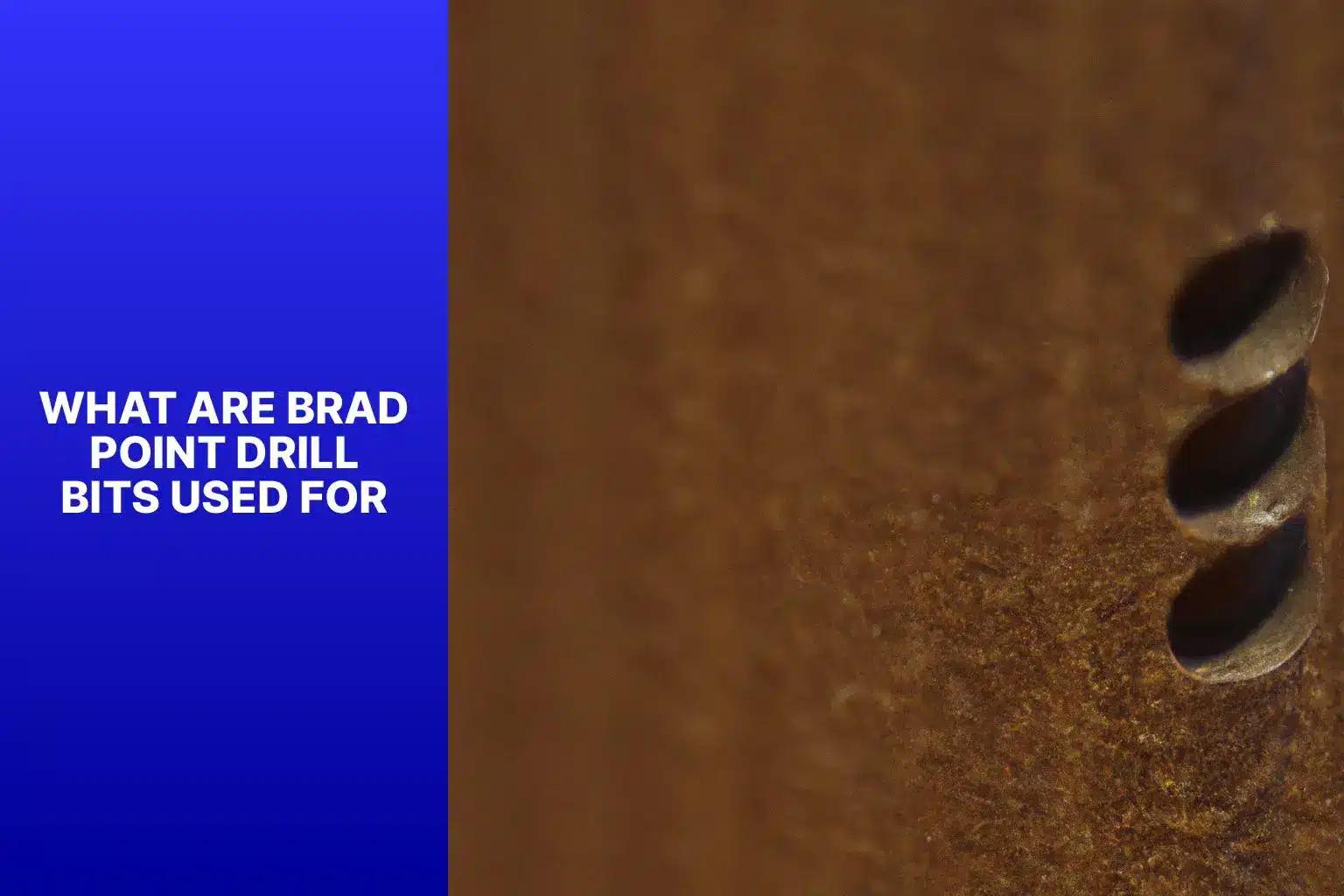 what are brad point drill bits used for compared to standard twist bits.