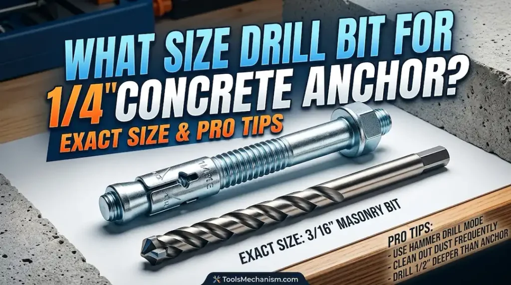 What Size Drill Bit for 1/4 Concrete Anchor? Easy (Size Chart & Guide)