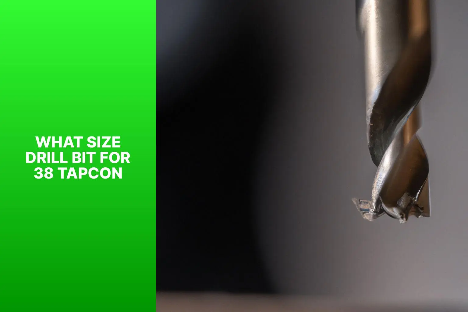 A side-by-side comparison of a screw and bit demonstrating what size drill bit for 3/8 tapcon is needed.