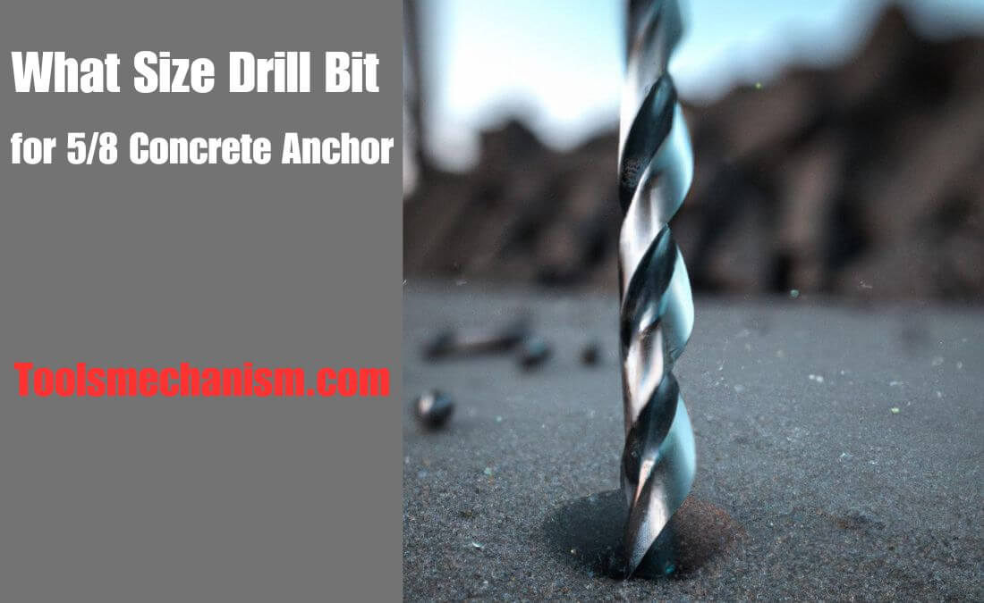 A heavy-duty masonry bit being used to explain what size drill bit for 5/8 concrete anchor is required.
