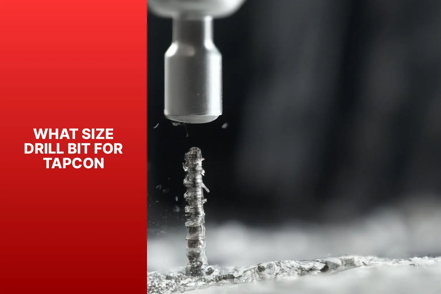 A professional guide and size chart explaining what size drill bit for Tapcon concrete screws is required.