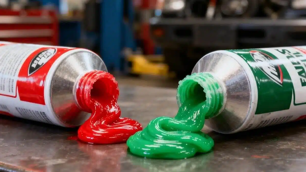 Red grease vs green grease comparison