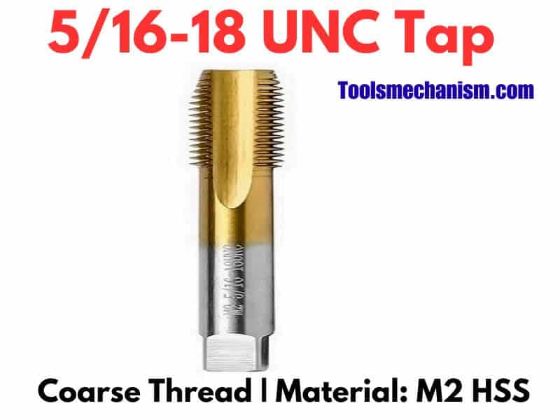 5/16-18 UNC coarse thread tap for high-speed steel mechanical work